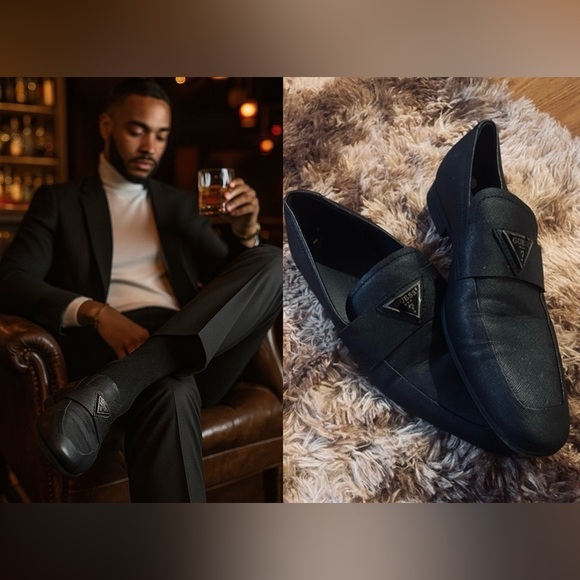 Guess Other - GUESS Men’s Minimalist Black Slip-On Loafers | Size 8